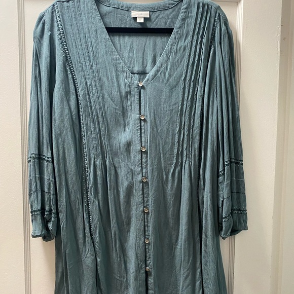 J. Jill Tops - J. Jill Teal Button-Up Blouse xl tall